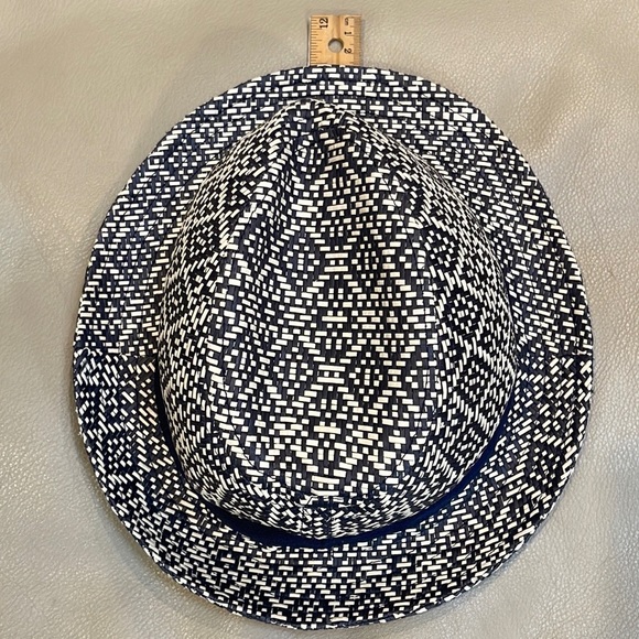 Lucky Brand black and white diamond weave fedora - Picture 7 of 10